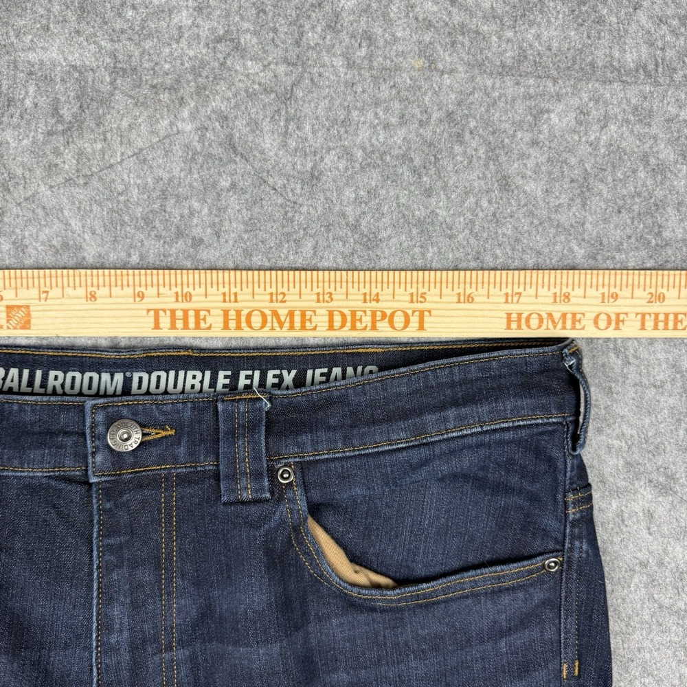 Duluth Trading Co Ballroom Double Flex Jeans Men 36x32 Slim Fit Dark Wash EUC - Picture 4 of 12